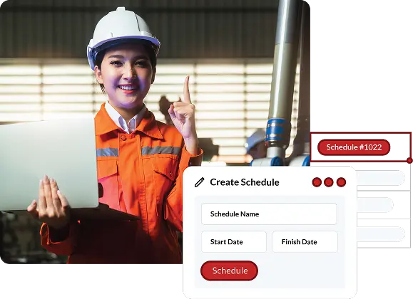 An scheduler creating a new schedule for the maintenance team